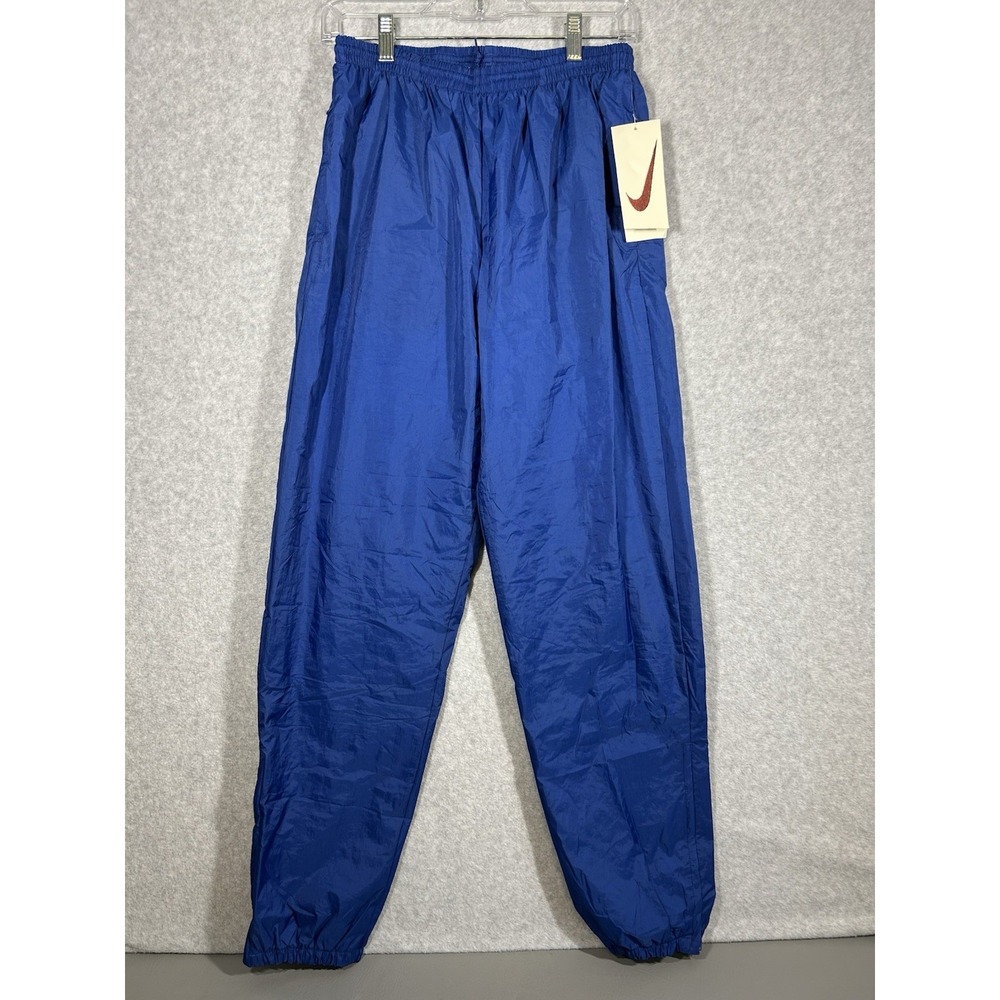 Vintage Nike Nylon Lined Blue Windpants 1990's Trackpants Sz Med 8-10 NWT